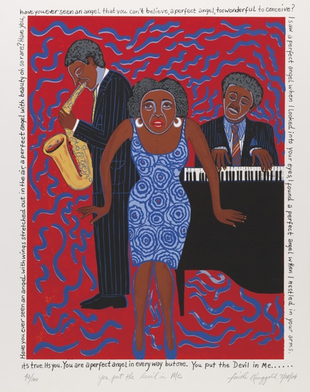FAITH RINGGOLD (1934 -   ) Mama Can Sing: You Put the Devil in Me.